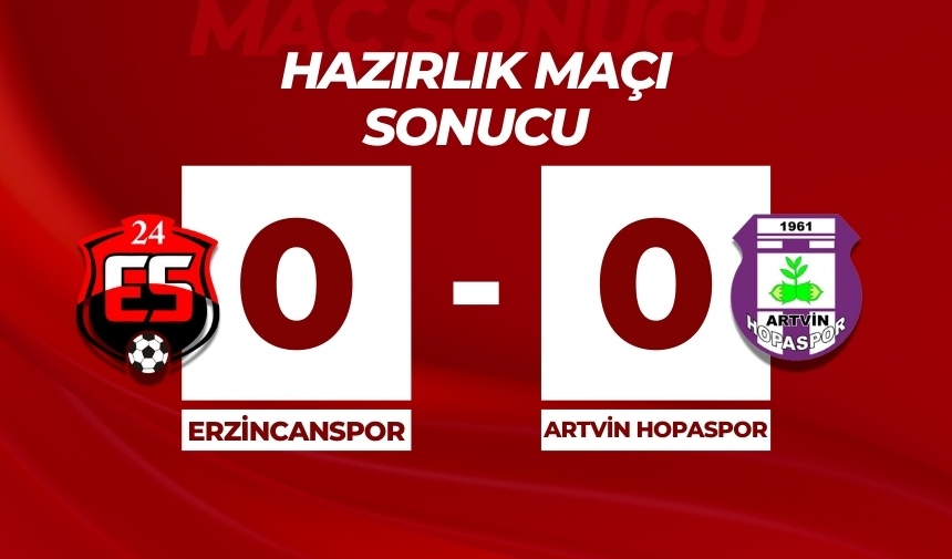 Hazırlık Maçı; Erzincanspor-0 Artvin Hopaspor-0