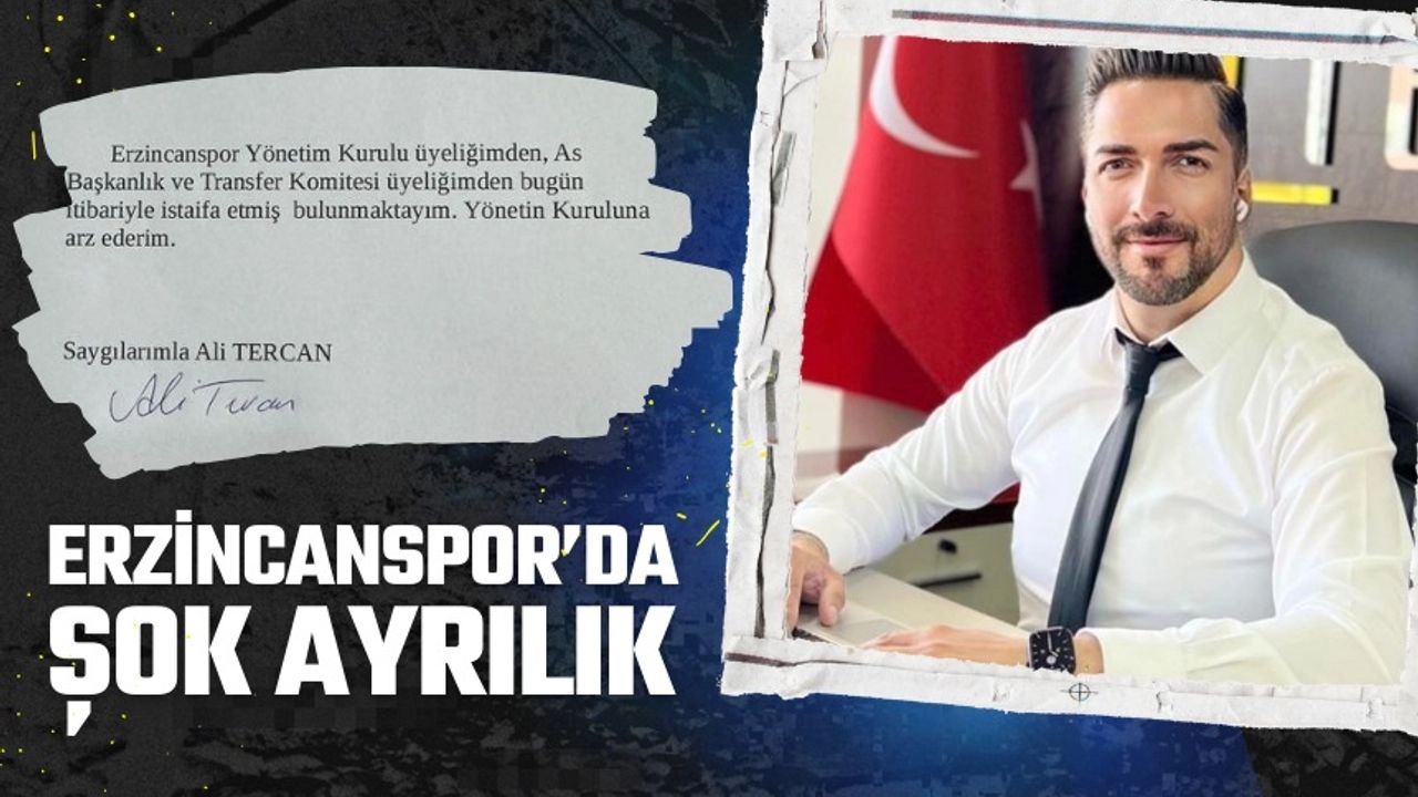 Erzincansporda Şok Ayrılık; As Başkan Ali Tercan İstifa Etti